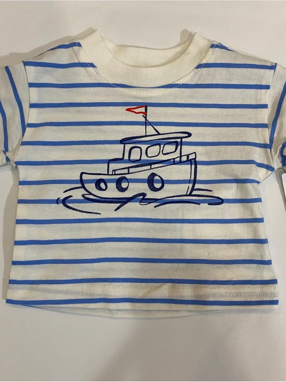 Carter's Navy Polo, Striped Boat Tee & Khaki Shorts Set